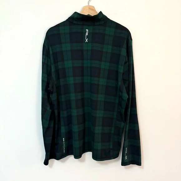RLX Ralph Lauren Plaid 1/4 Zip Performance Golf Pullover Ansley Golf Club - Picture 3 of 4